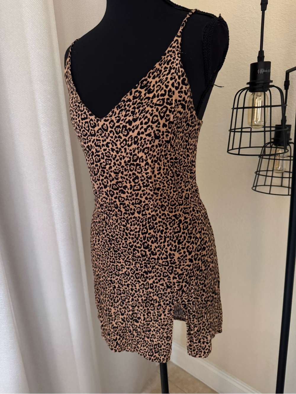 Reformation Leopard Print Mini Dress - Brown & Black - Picture 4 of 6